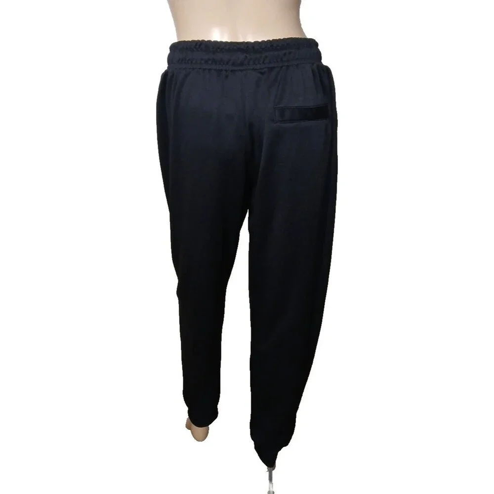 Nike Air Jordan Pants Medium Black Track Joggers Jumpman Side Stripe 28x30   T16